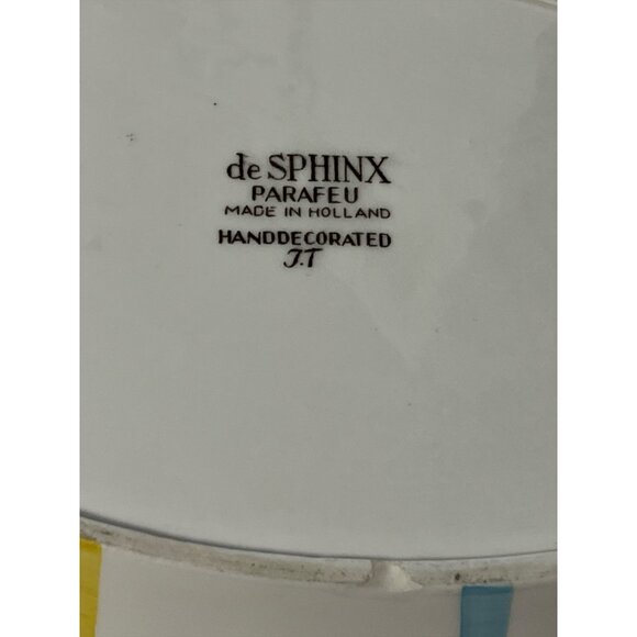 De Sphinx Holland Parafeu Oval Baker Hand Decorated 13x7 Vintage Dutch Oven Dish